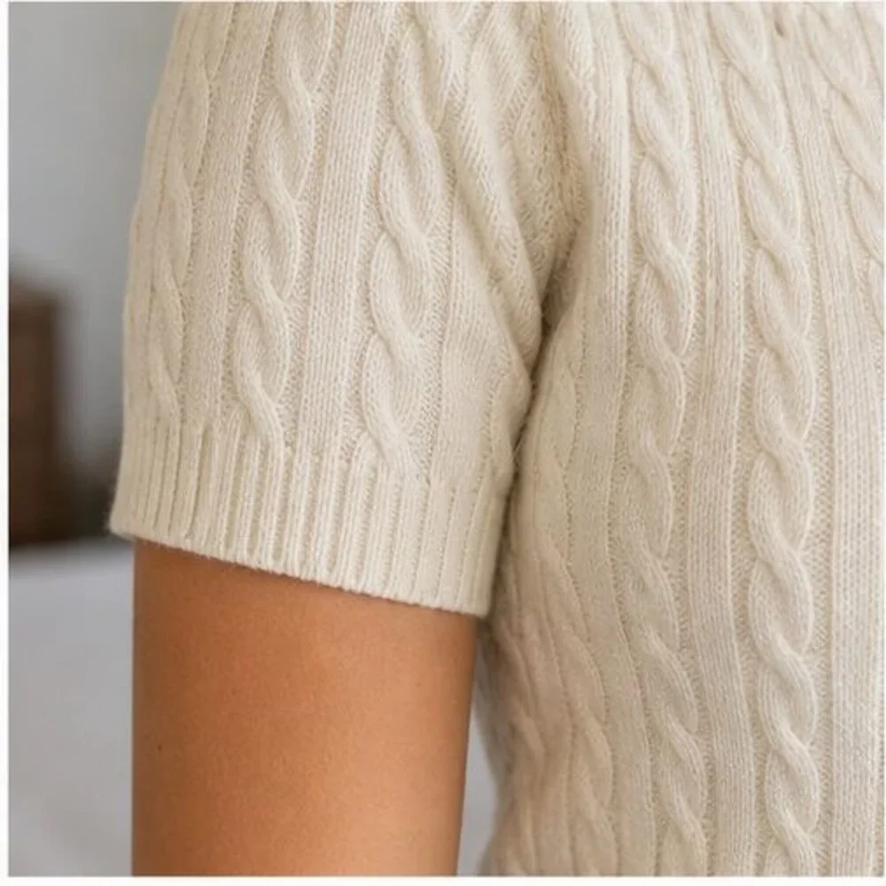 Taupe Lace Trim Top